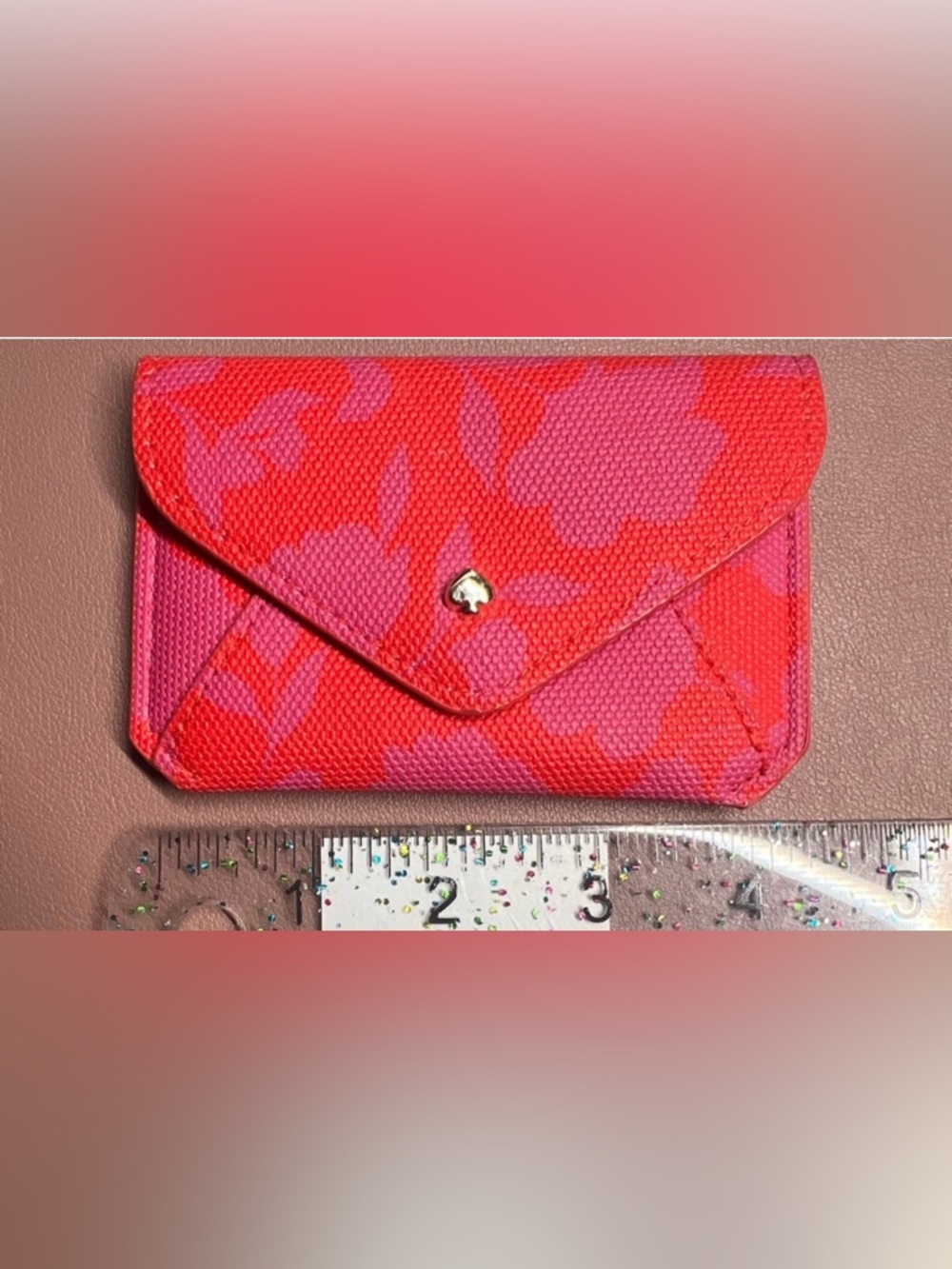 Kate Spade Pink and Coral Floral Envelope Wallet - Picture 5 of 5